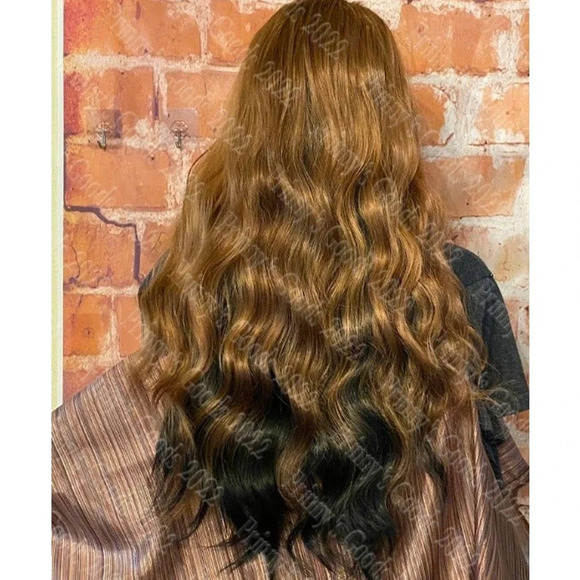 Synthetic Lace Front Wig Wavy Long Layered 18-20" Beach Wave 20" 4/30/1B Hair - Picture 2 of 12